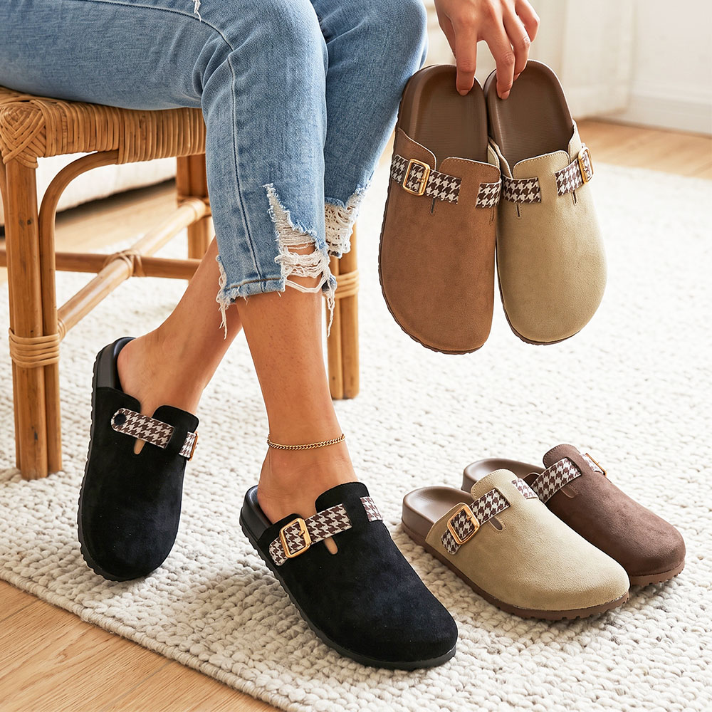 Espadrille Slip On - Damen-Mules mit geschlossener Zehenpartie, große Größe,
