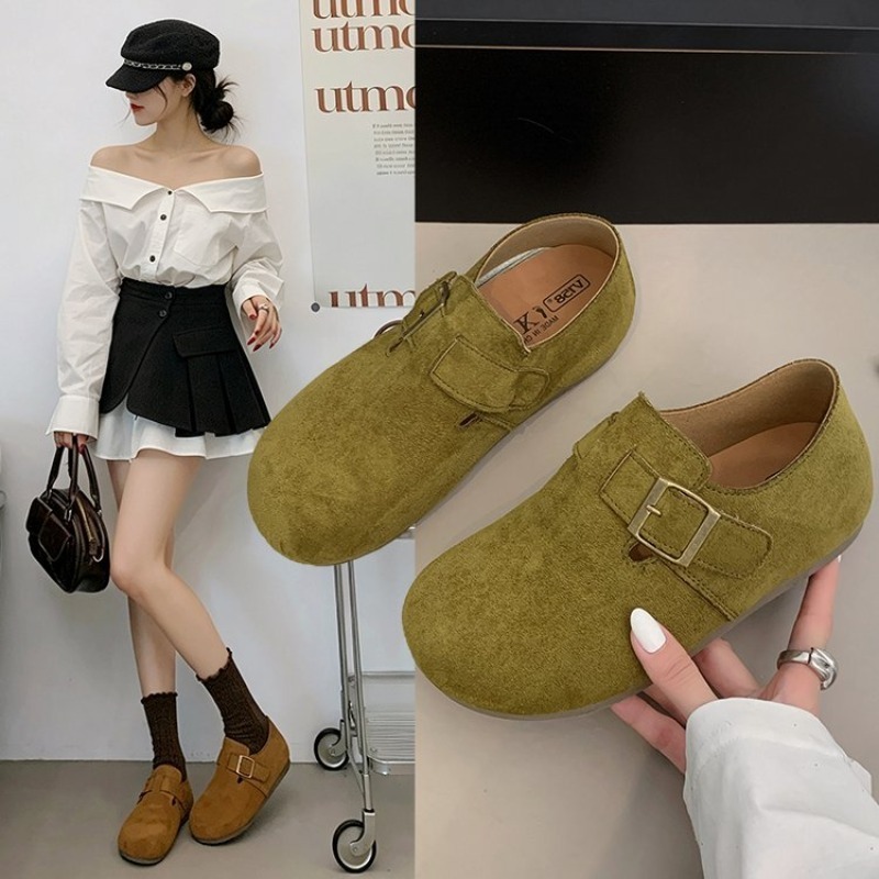 Espadrille Slip On - Damen Wildleder-Schuhe mit geschlossenem Rücken, quadratischer