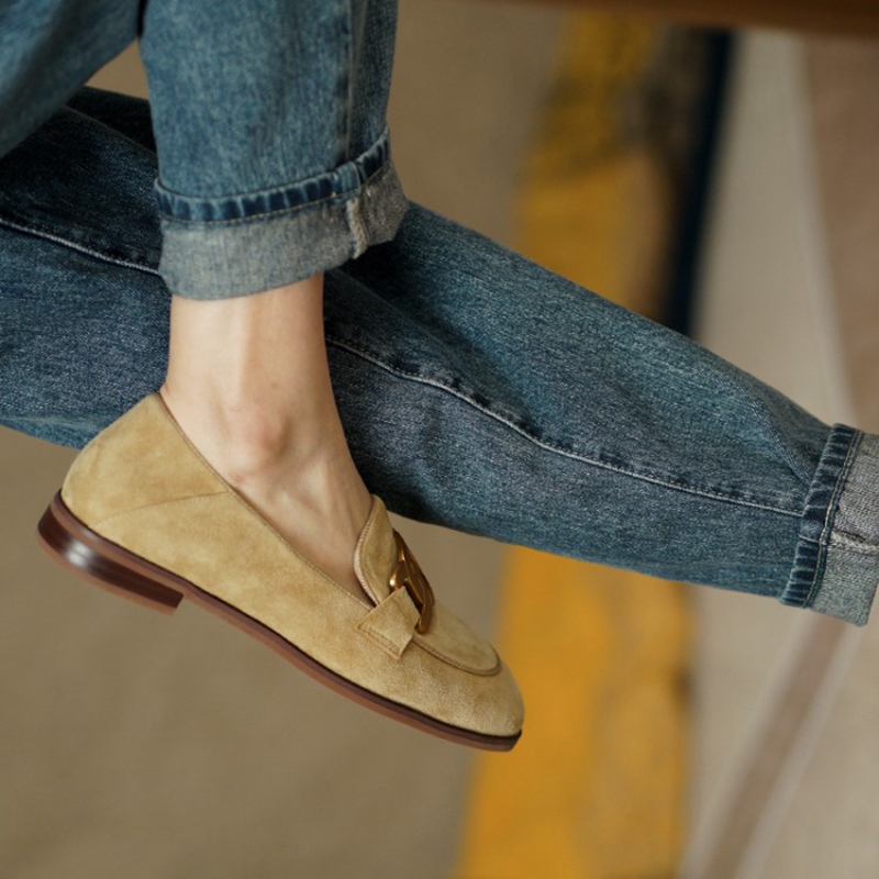 Wildleder Leder Frauen Loafers – Casual Sandal Leather Bewertung und Preis